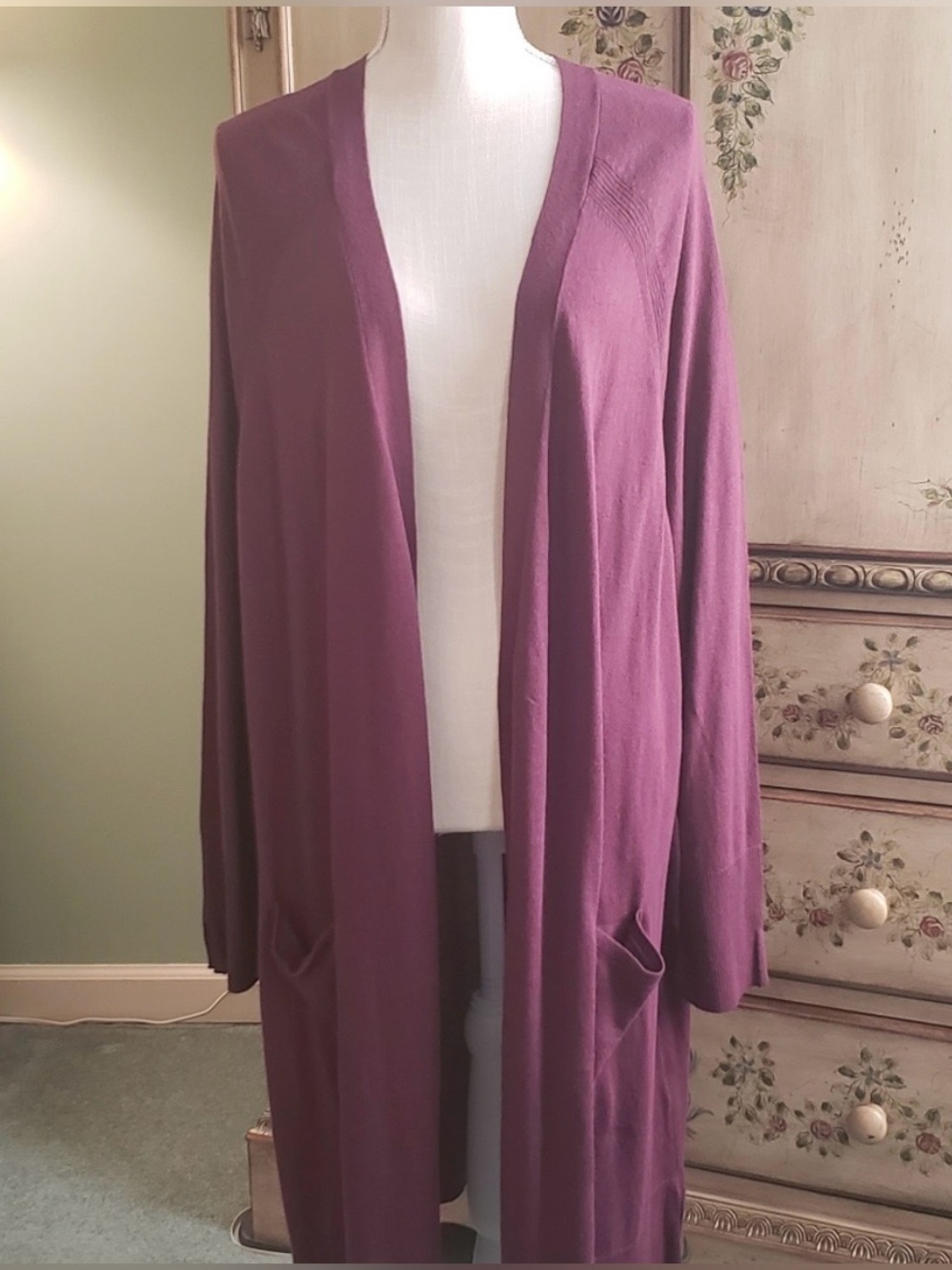 AVA & Viv  Sweater OverPiece Lightweight Plus 4X Burgundy